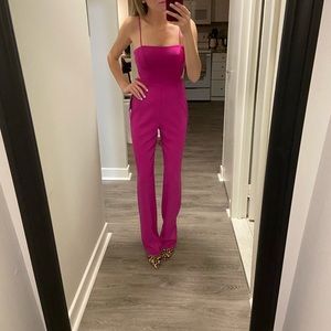 Aidan Mattox fuchsia jumpsuit